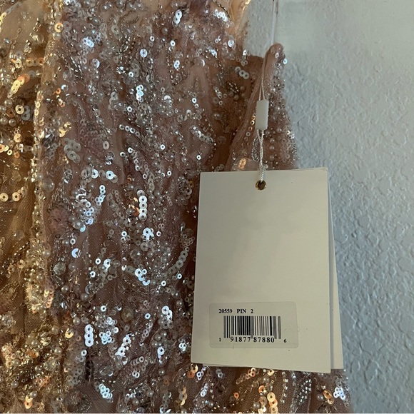 Mac Duggal Corset Detailed Embellished Gown Pink Prom Dress 20559 Size 2 NEW - Picture 7 of 9